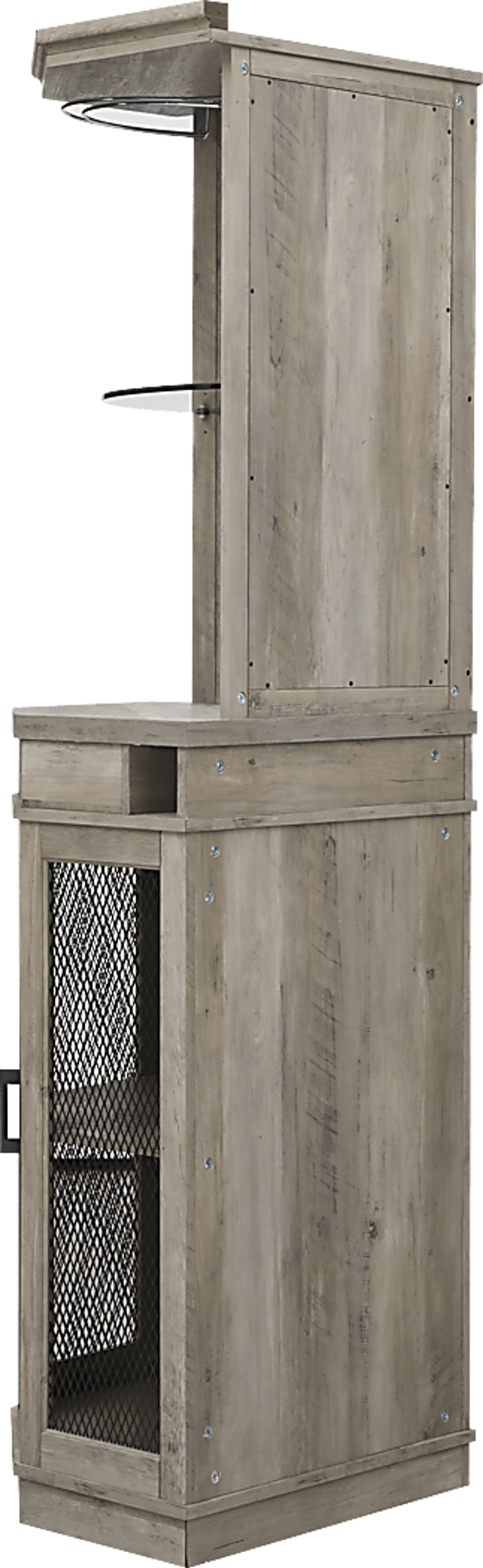 Grooveland Gray Bar Cabinet - Image 4