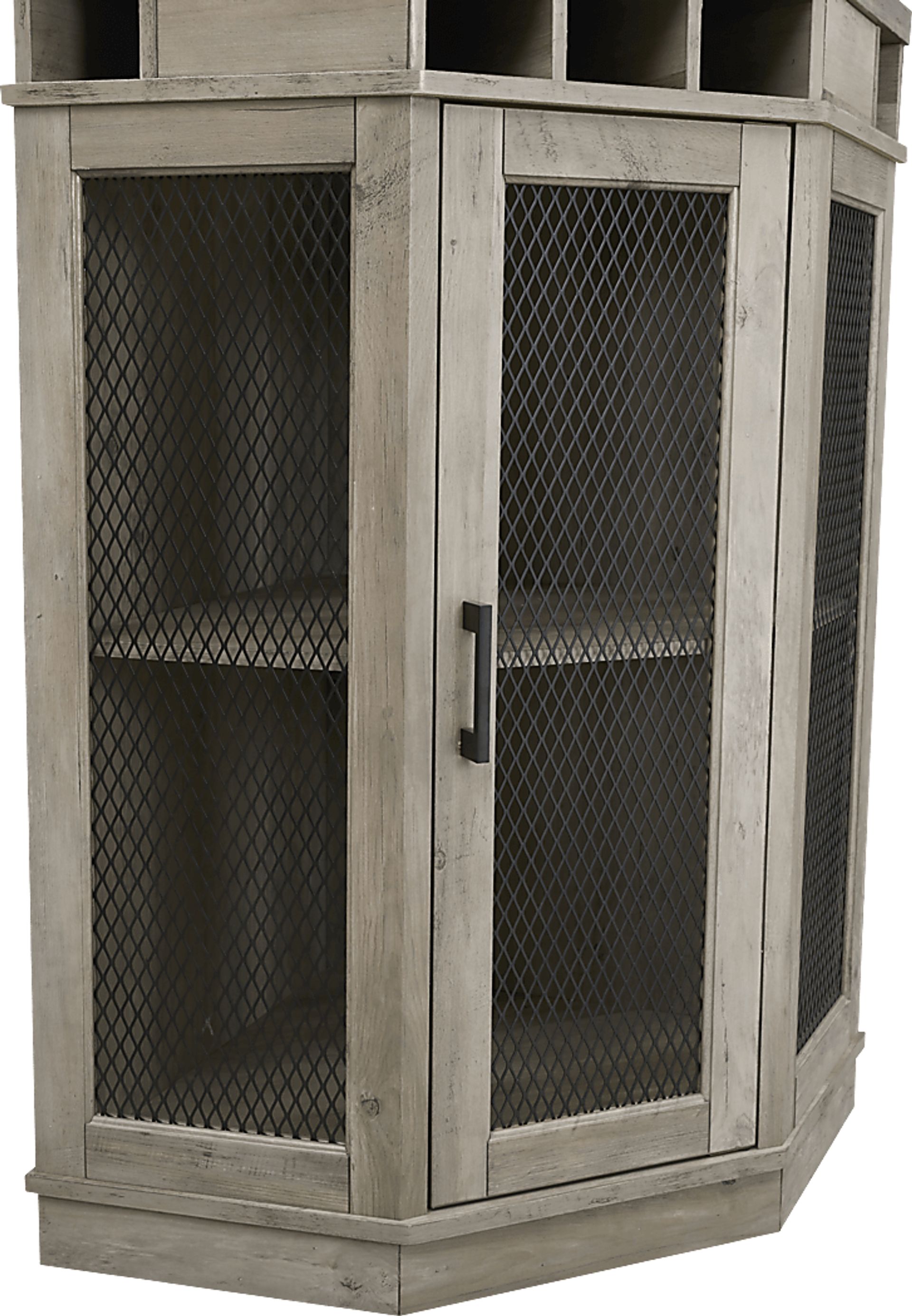 Grooveland Gray Bar Cabinet - Image 5