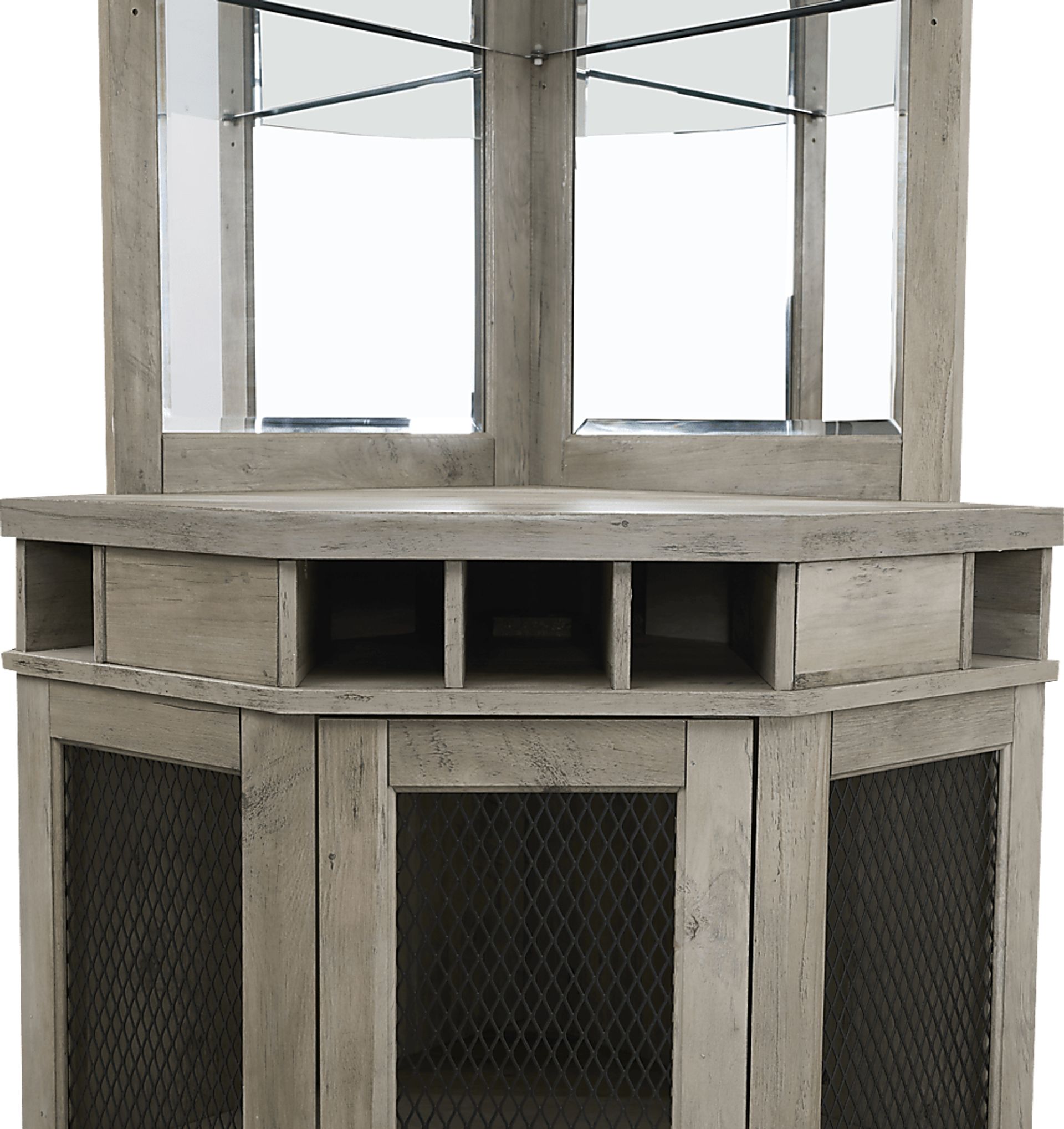 Grooveland Gray Bar Cabinet - Image 7