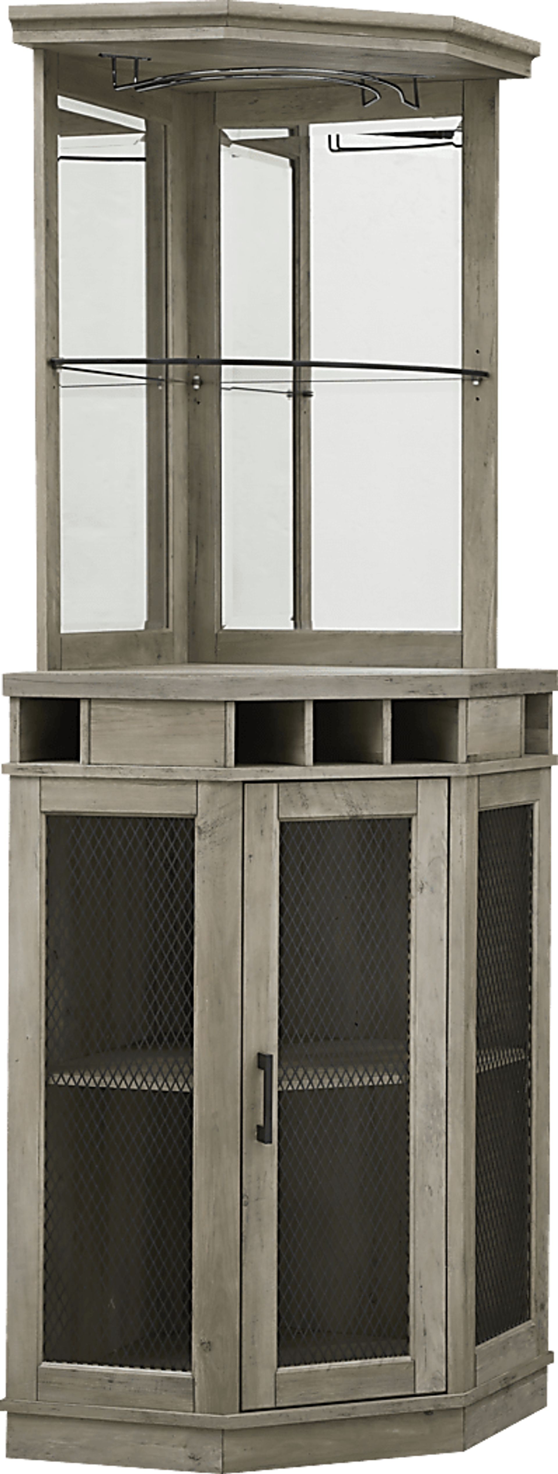 Grooveland Gray Bar Cabinet - Image 1