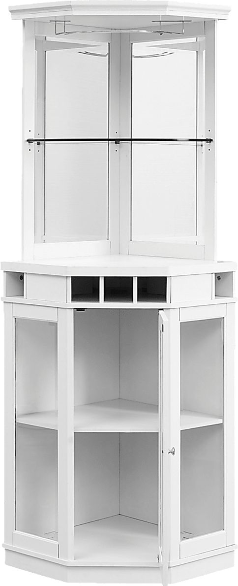 Grooveland White Bar Cabinet - Rooms To Go