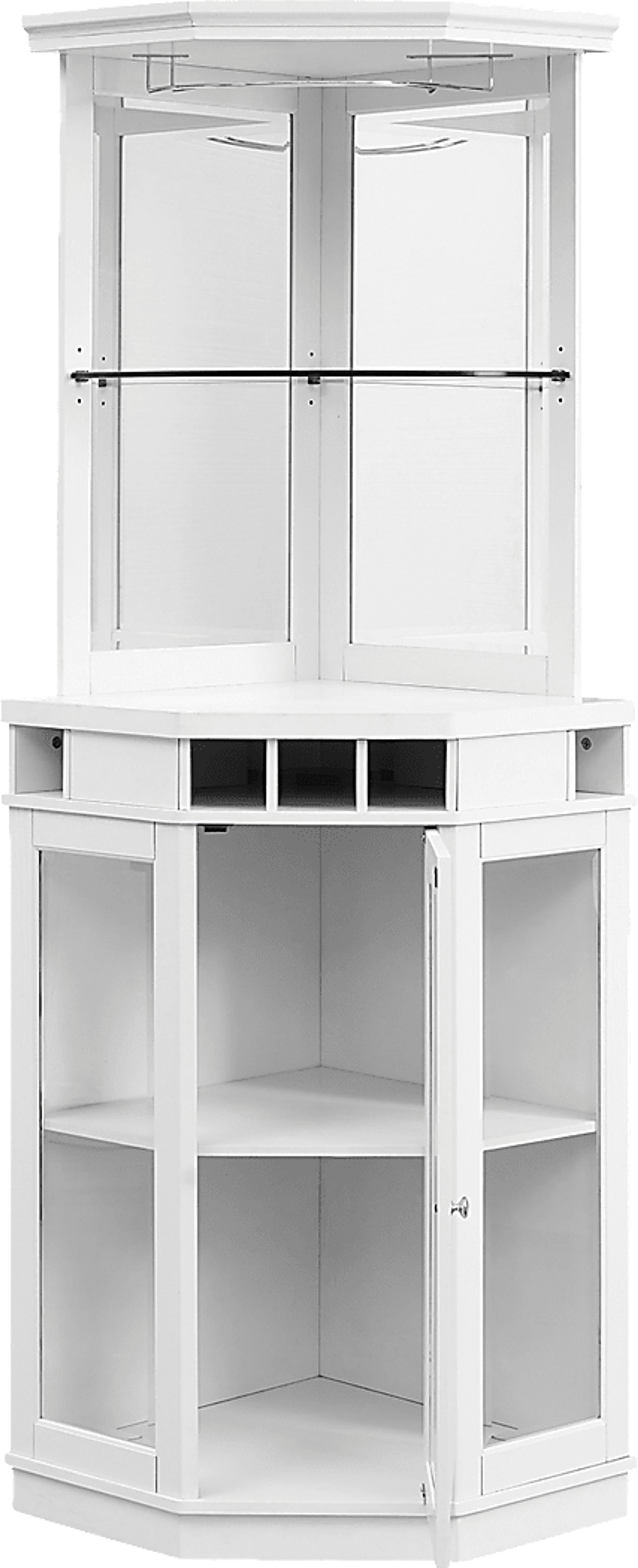 Grooveland White Bar Cabinet - Image 2