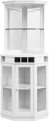 Grooveland White Bar Cabinet