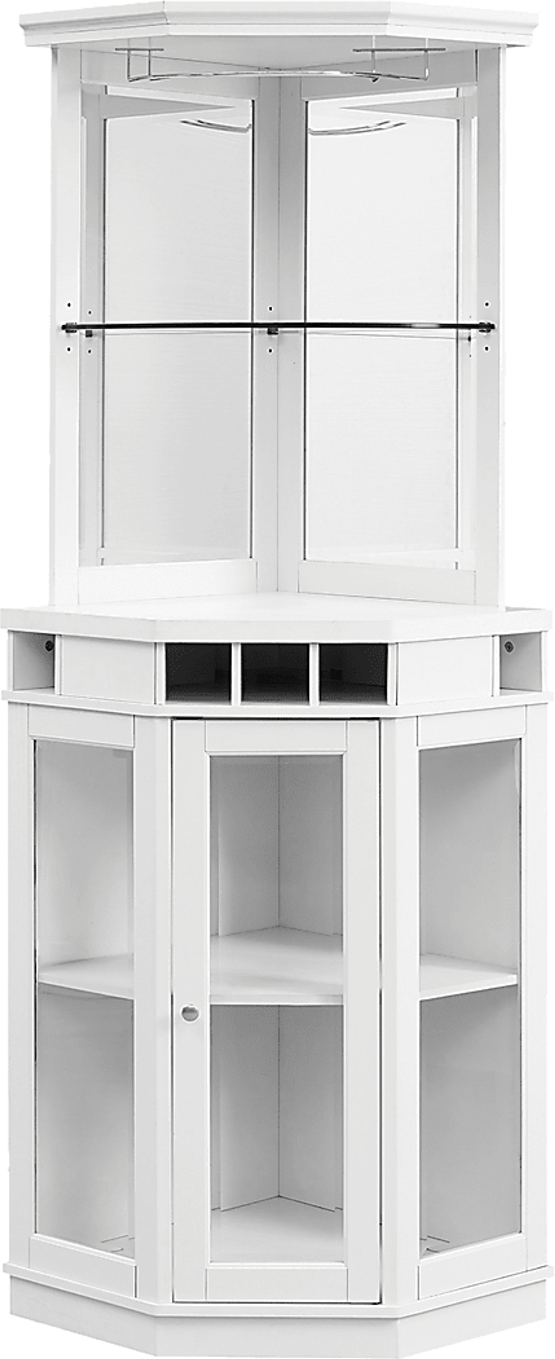 Grooveland White Bar Cabinet - Image 1