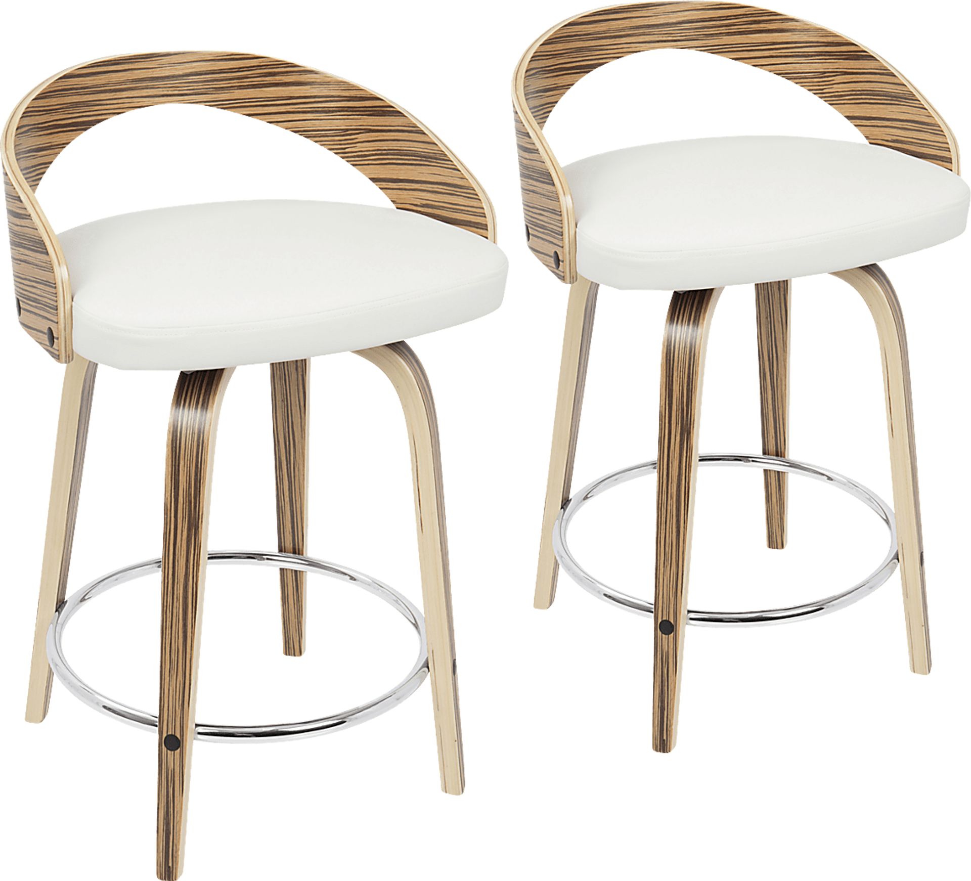 Grotto White Counter Height Stool (Set of 2) - Image 1