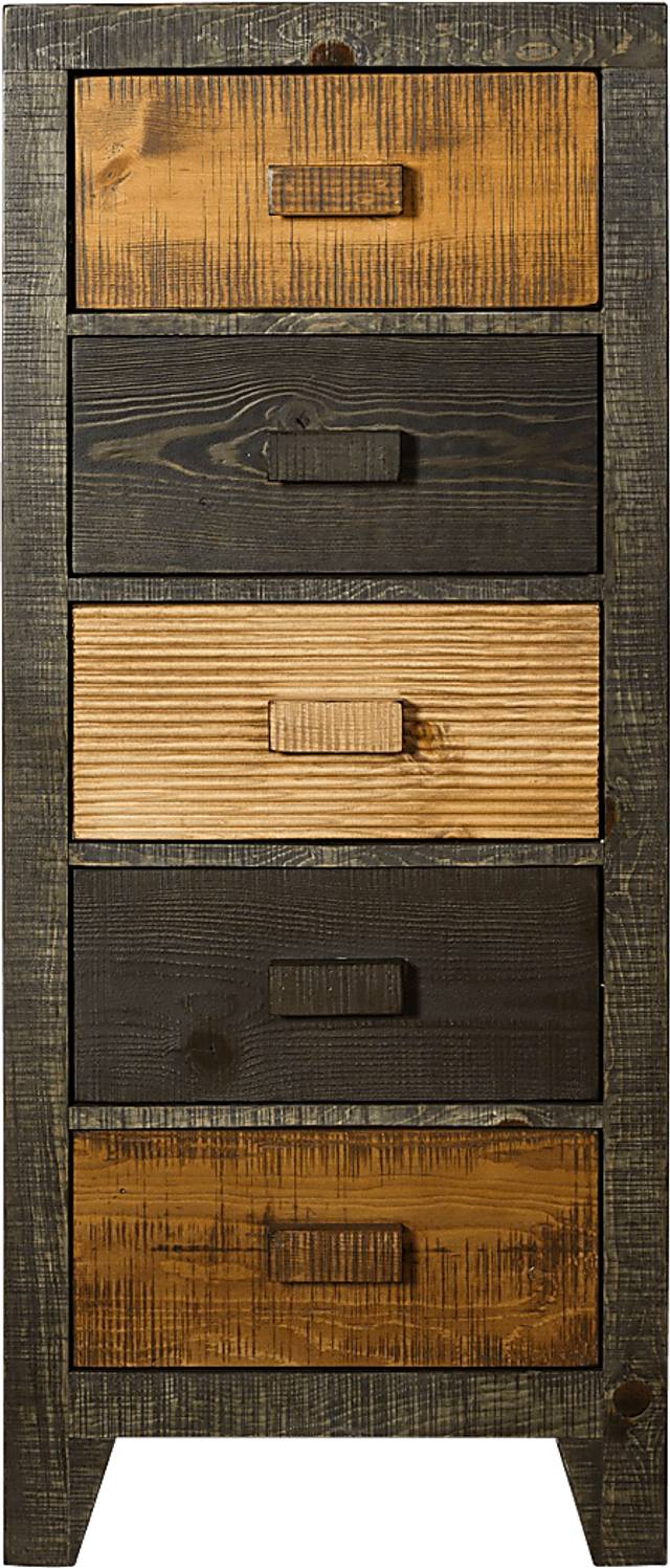 Grove Town Brown Five Drawer Chest - Thumbnail - Image 1