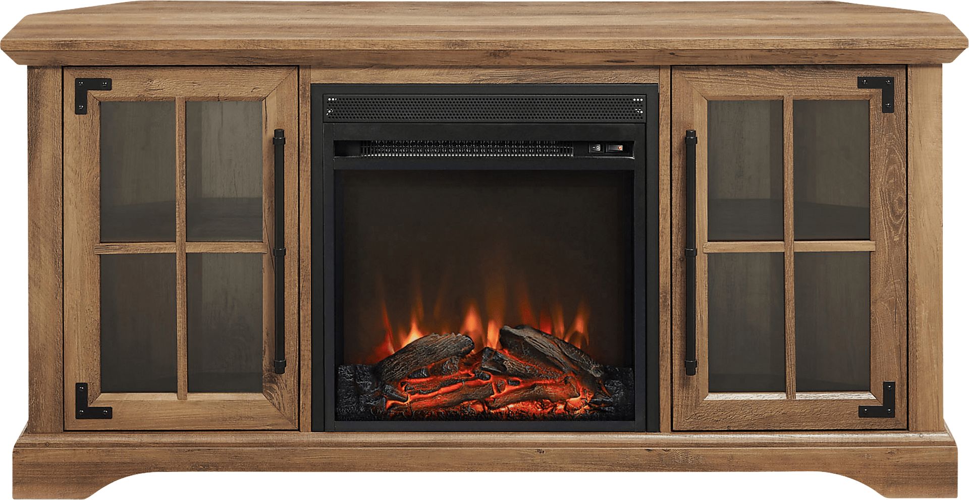 Grovecenter Oak 54 in. Console, With Electric Fireplace - Image 1