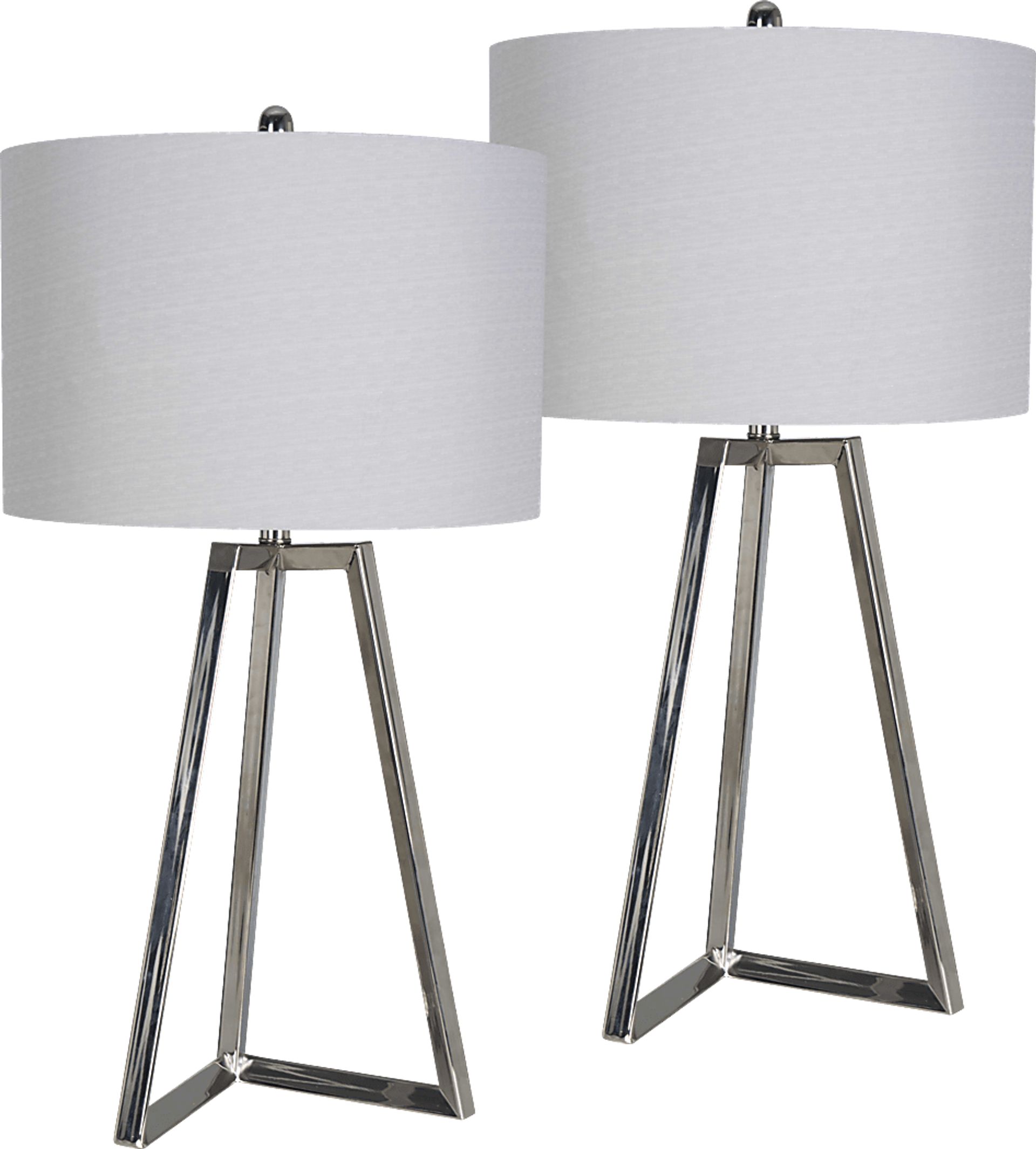 Grovedale Silver Lamp, Set of 2 - Image 1