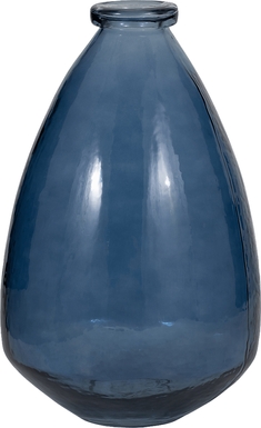 Gryn Blue 15 in. Vase