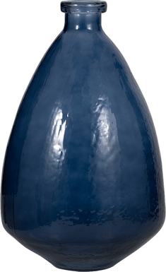 Gryn Blue 19 in. Vase