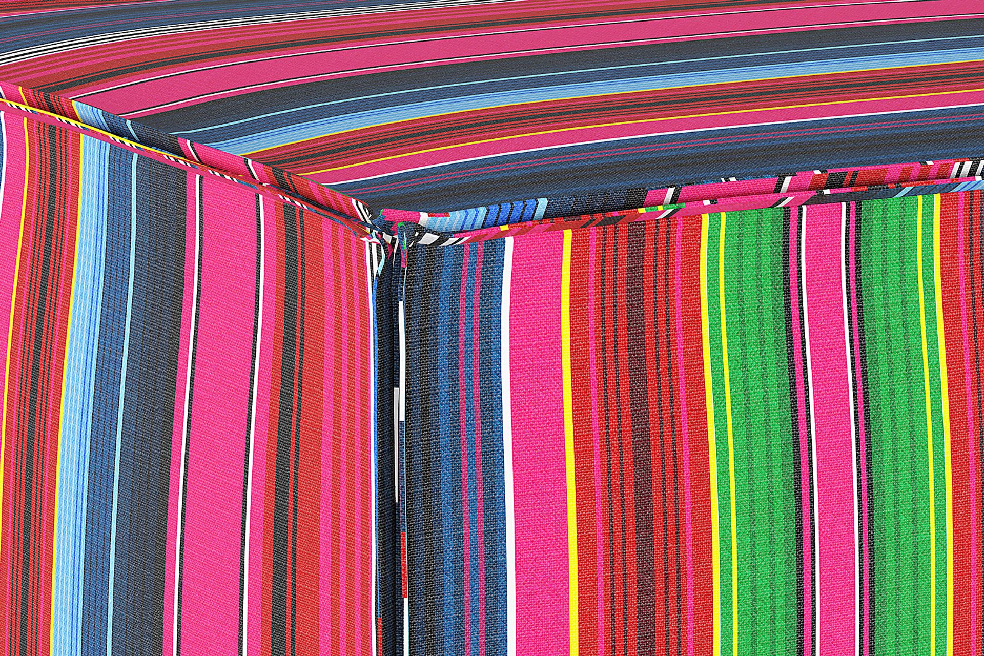 Guadiana Red Ottoman - Image 3