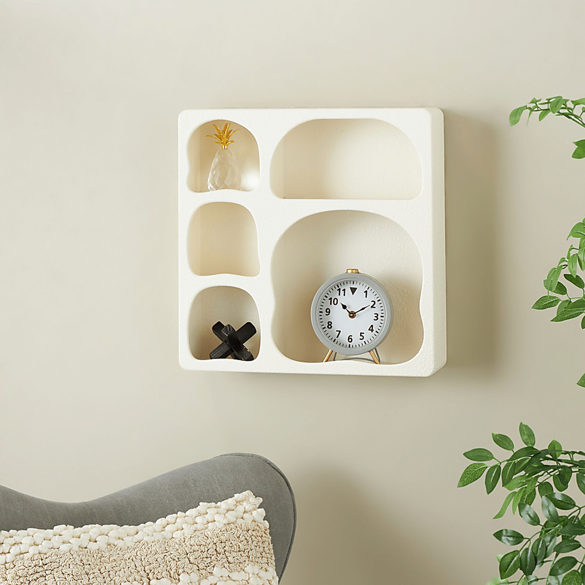 Gudin II Beige Wall Shelf - Image 2
