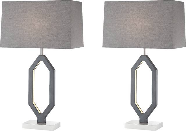 Guejito Gate Gray Table Lamp, Set of 2 - Thumbnail - Image 1