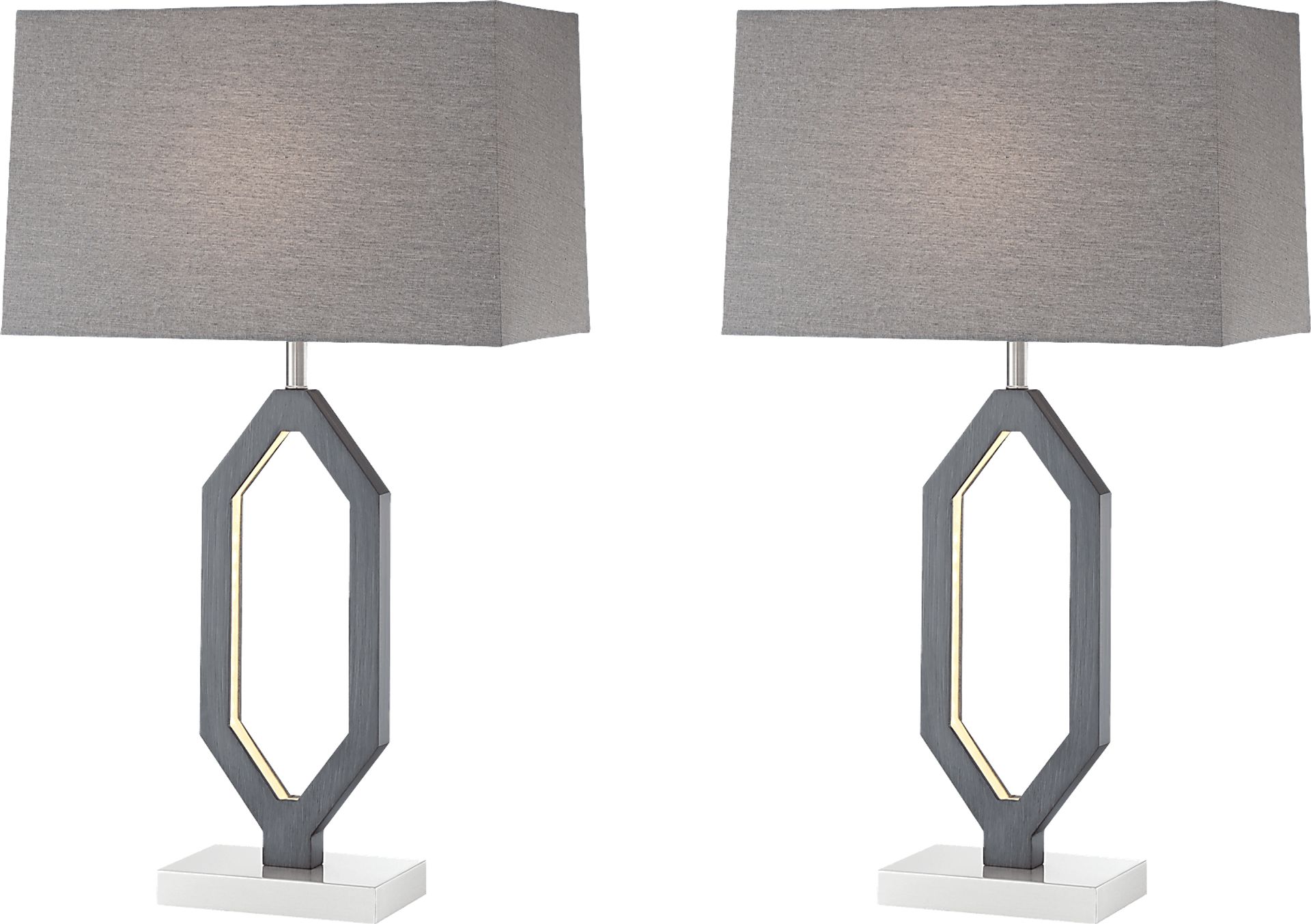 Guejito Gate Gray Table Lamp, Set of 2 - Image 1