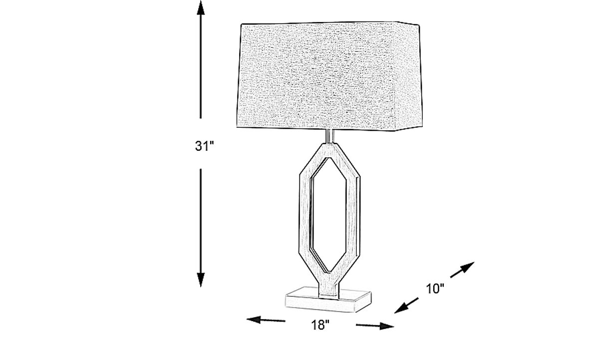 Guejito Gate Gray Table Lamp