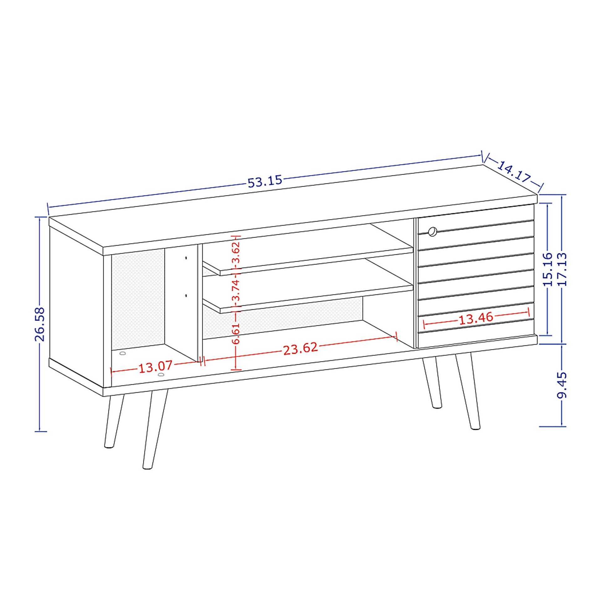 Guemes II White 53.5 in. Console - Image 3