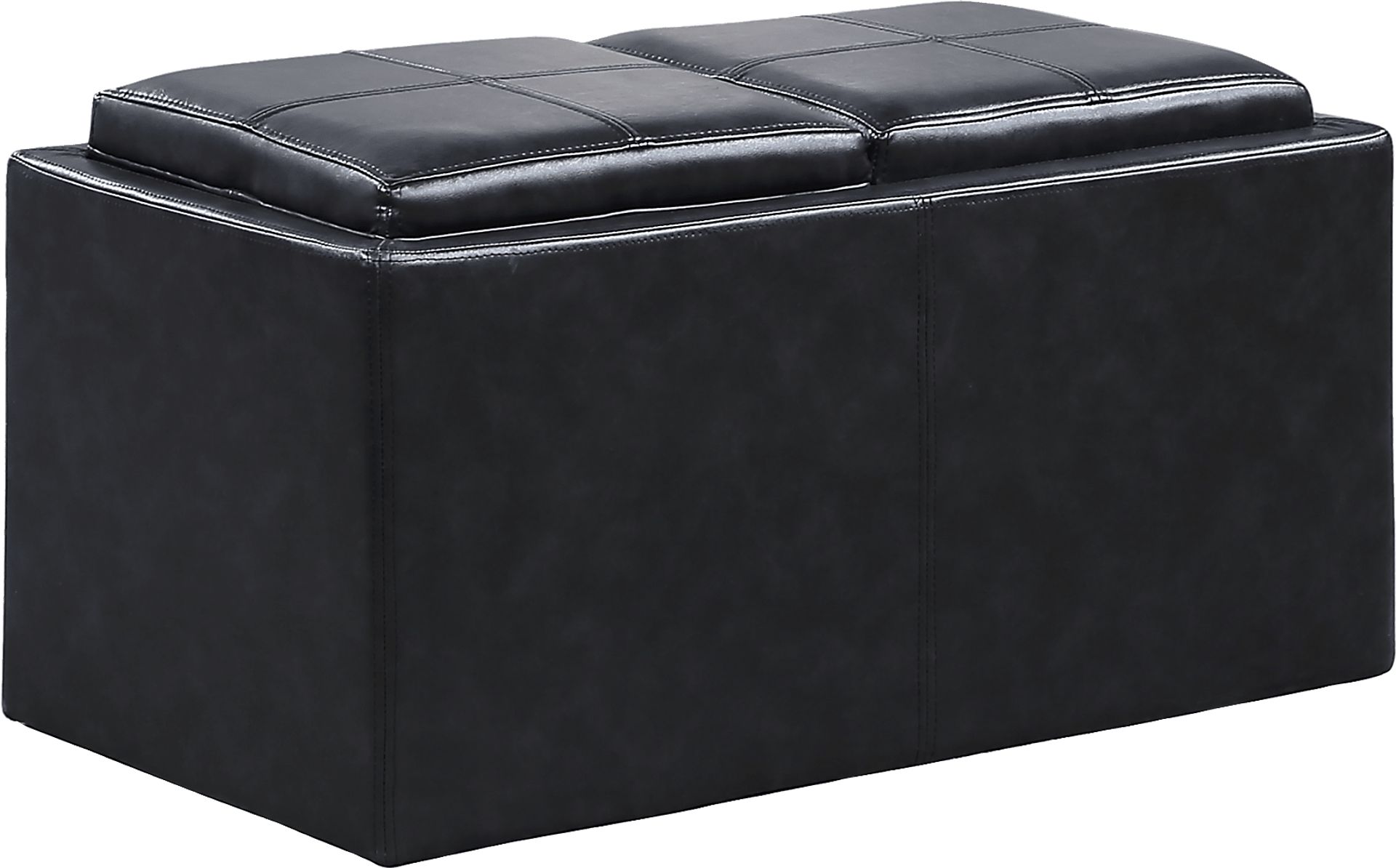 Guetlet Black Storage Ottoman - Image 1