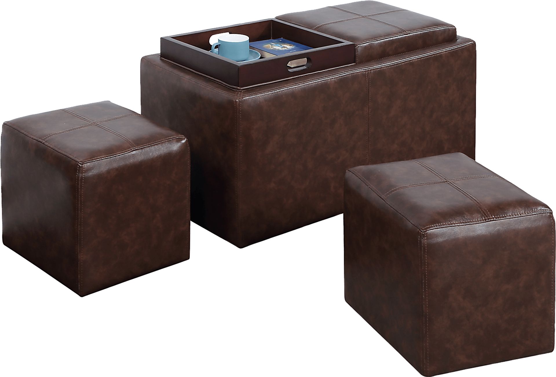 Guetlet Brown Storage Ottoman - Image 4