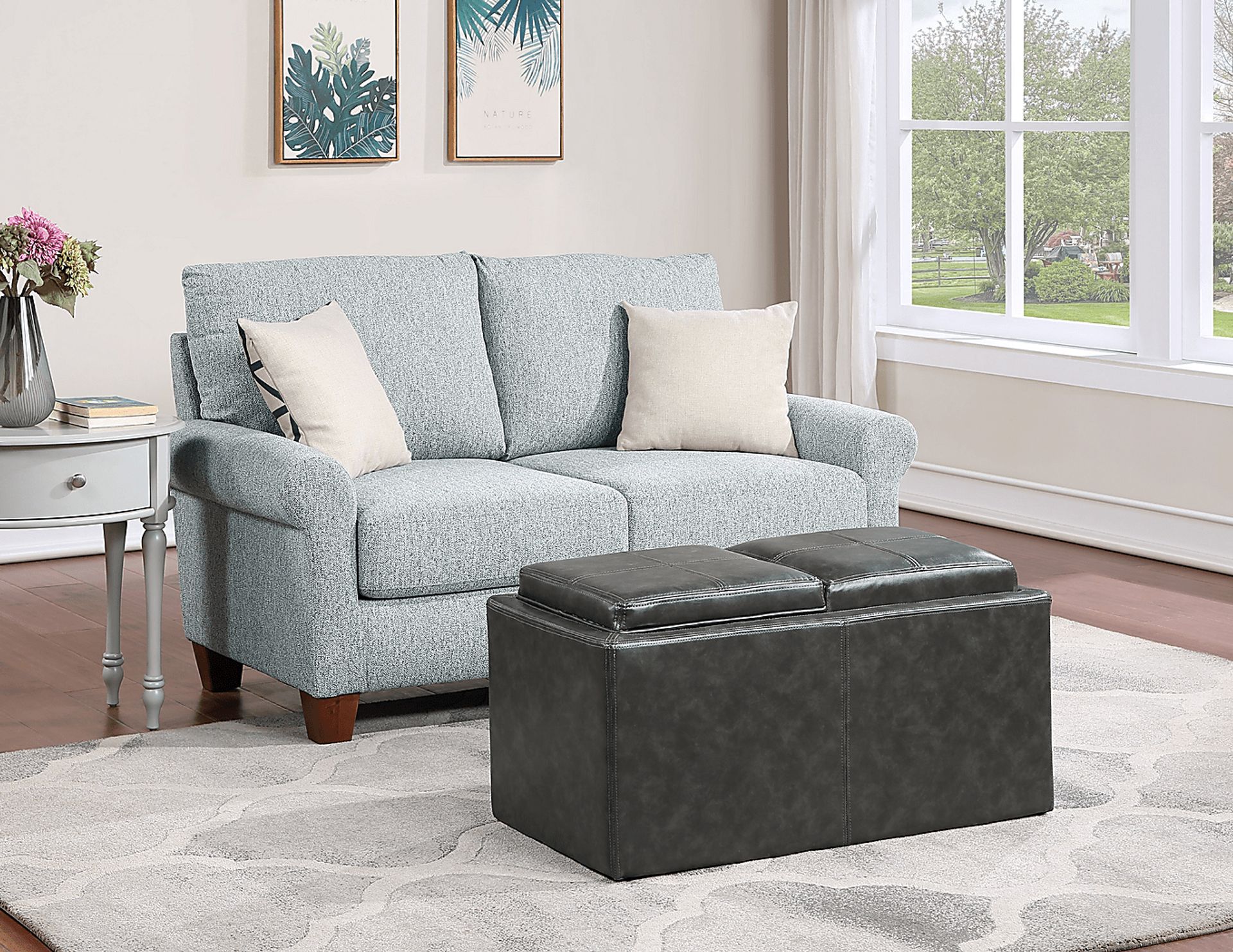 Guetlet Gray Storage Ottoman - Image 2