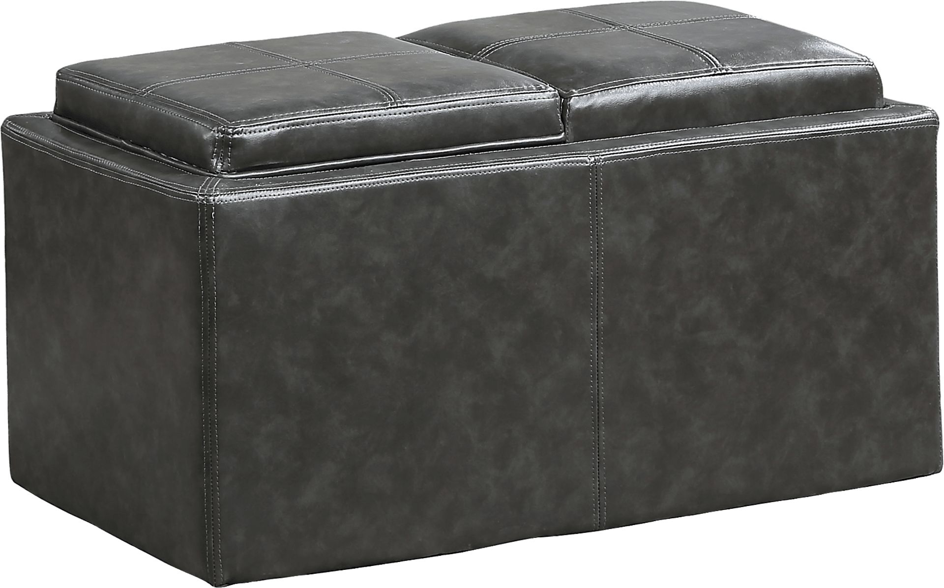 Guetlet Gray Storage Ottoman - Image 1