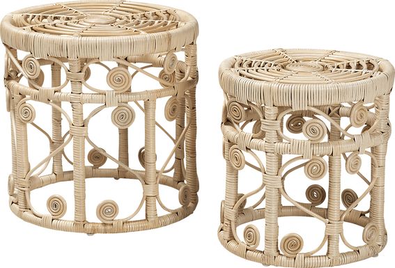 Guidotti Brown Nesting Tables, Set of 2