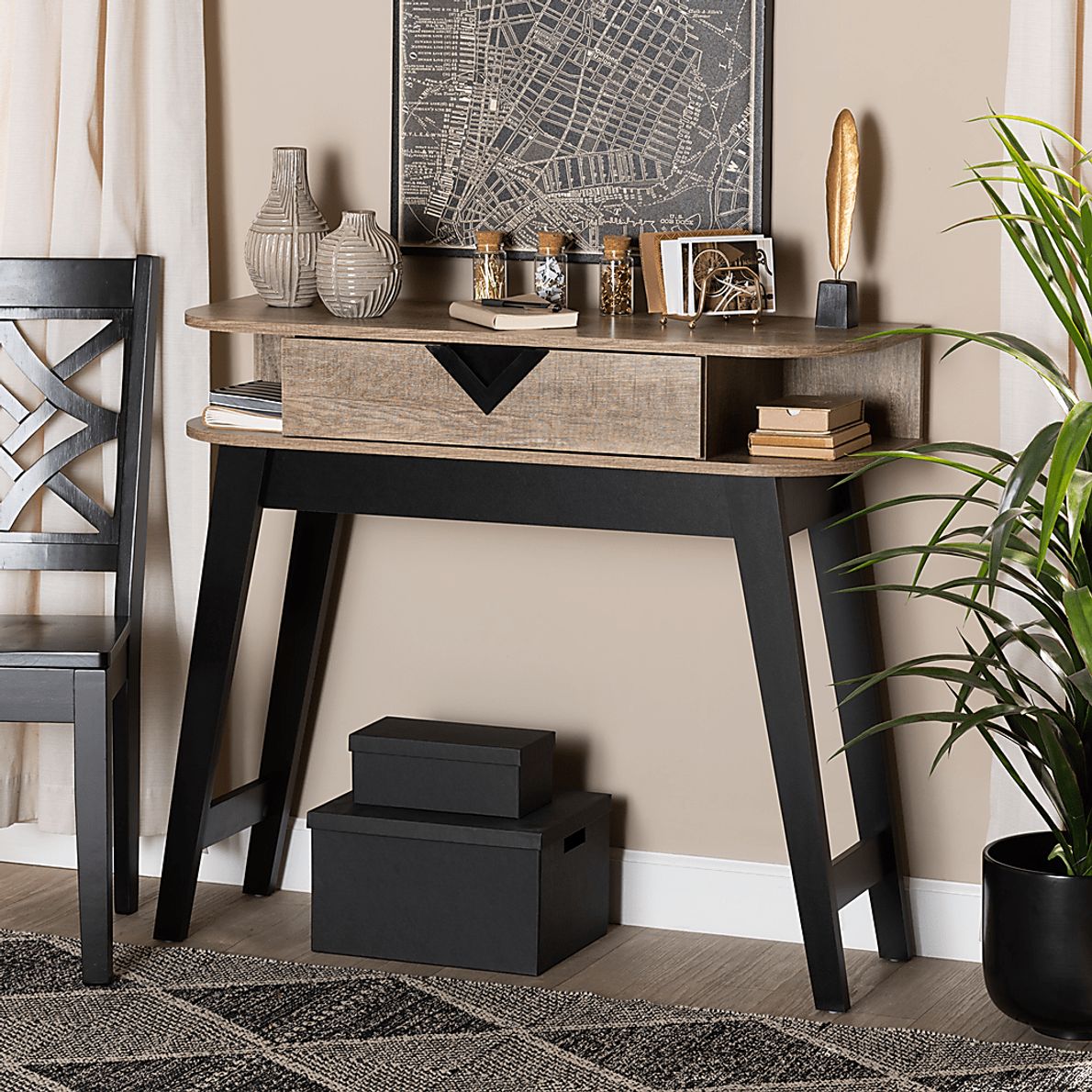 Guiford Light Brown 1-Drawer Console Table