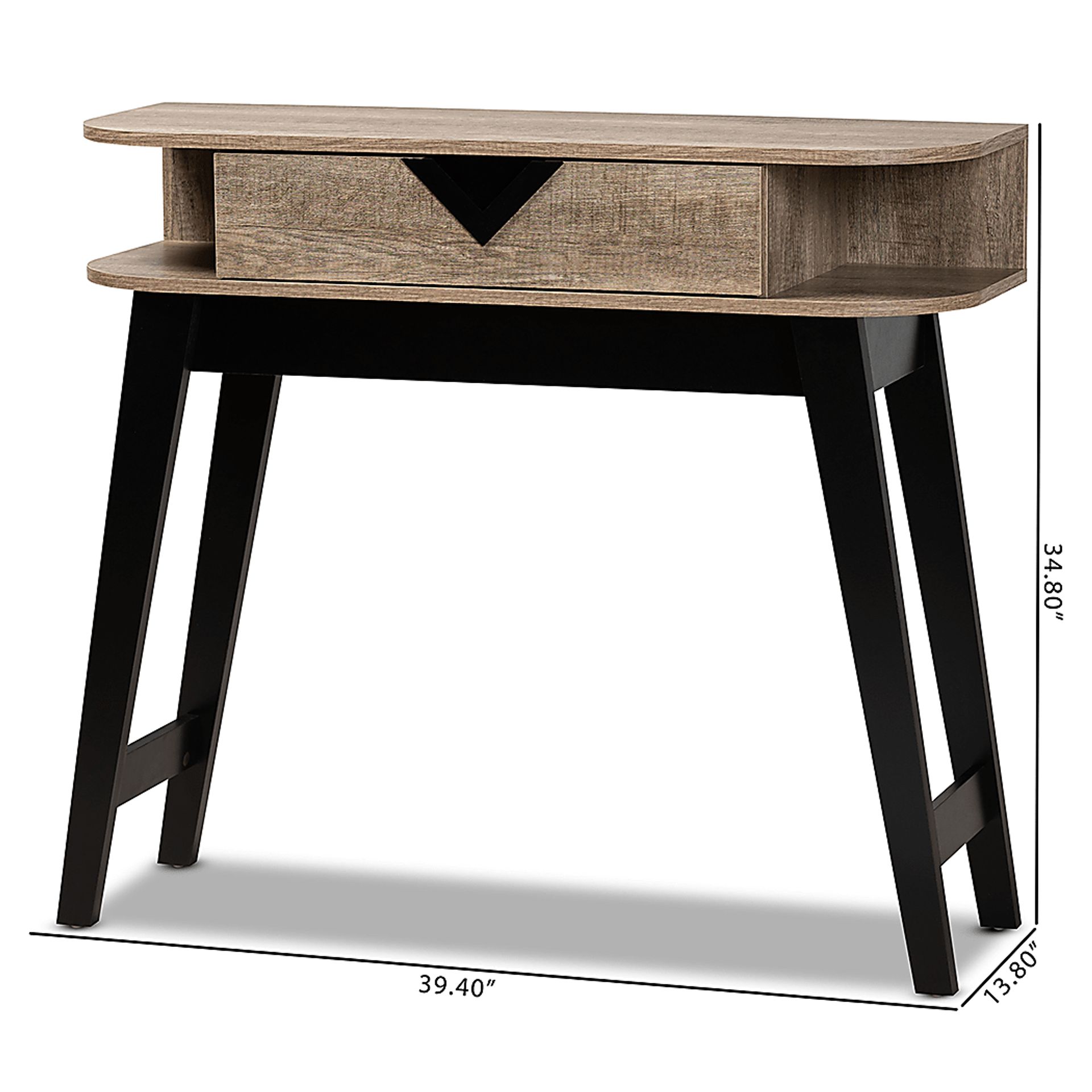 Guiford Light Brown 1-Drawer Console Table - Image 8