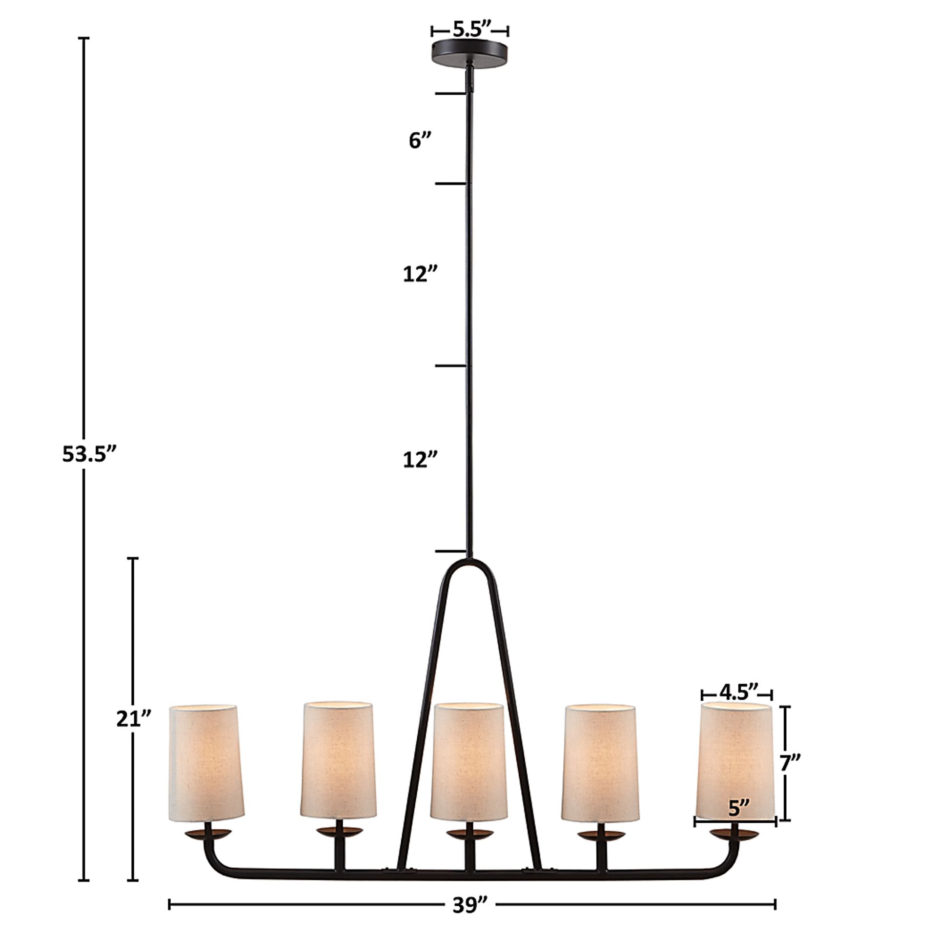 Guildford Valley Bronze Chandelier - Image 13