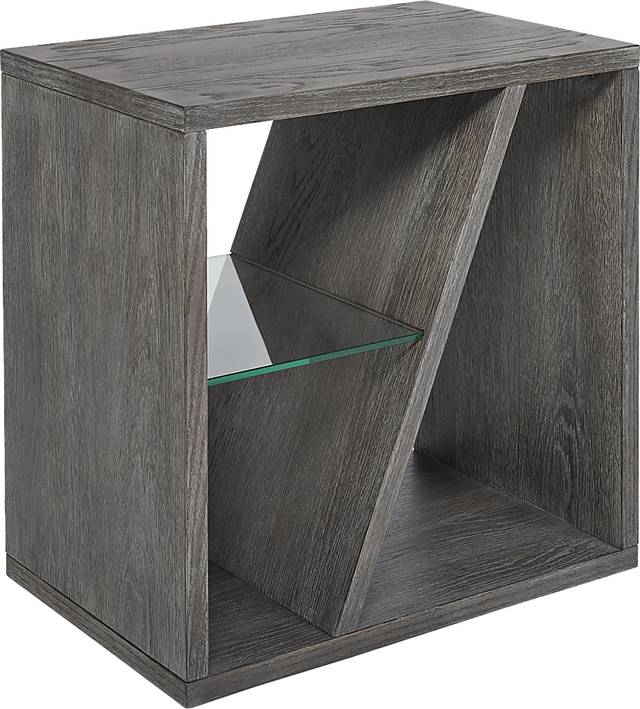 Guildmore Charcoal Chairside Table - Thumbnail - Image 1