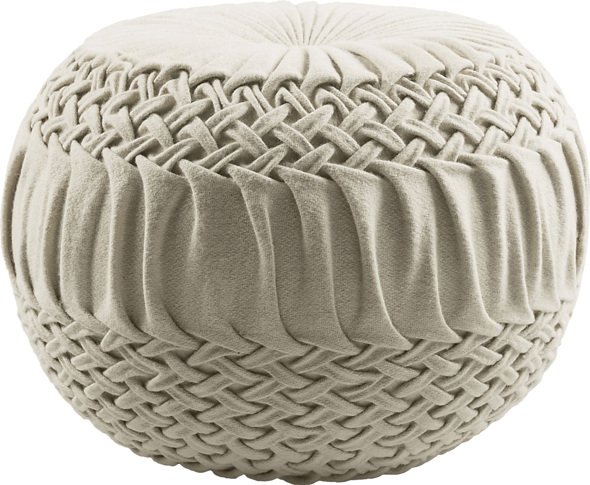 Guildwood Cream Ottoman - Image 1