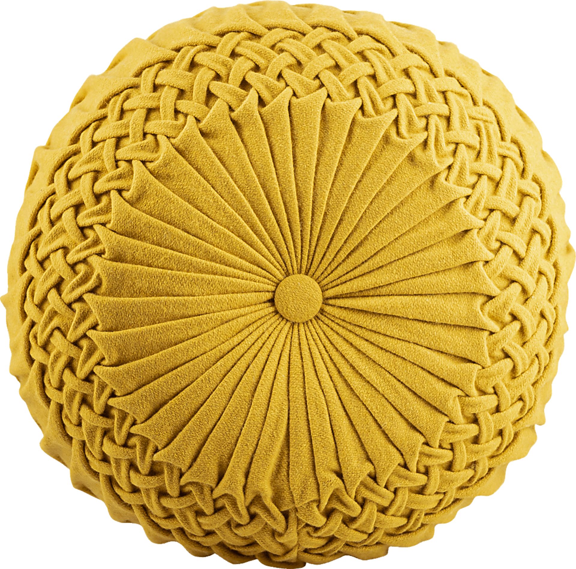 Guildwood Mustard Ottoman - Image 3