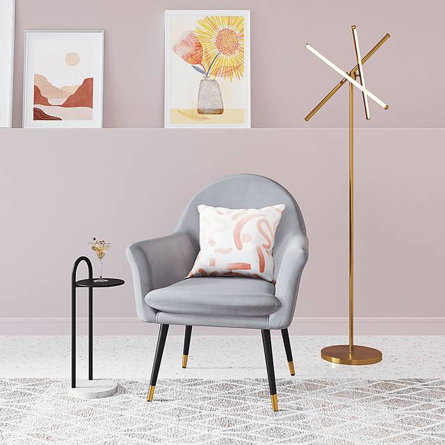 Guillemot Gray Accent Chair - Thumbnail - Image 2
