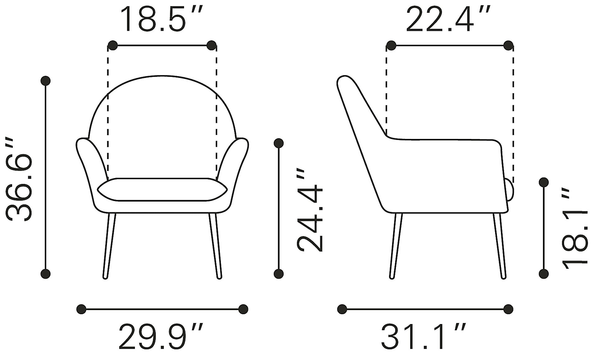 Guillemot Yellow Accent Chair - Image 9