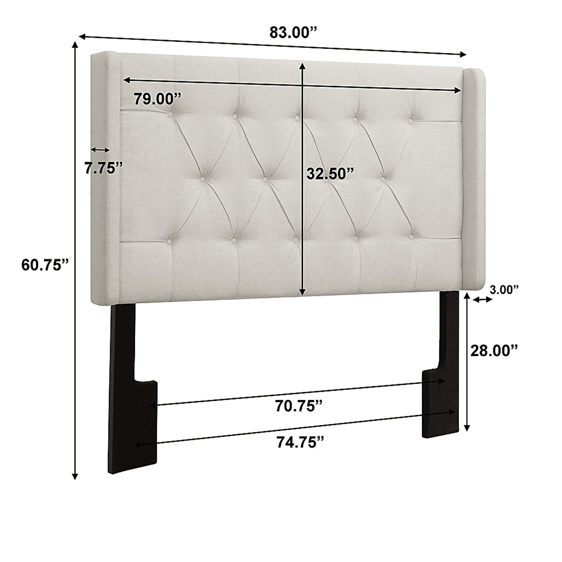 Guilling Beige King/California King Headboard - Image 8