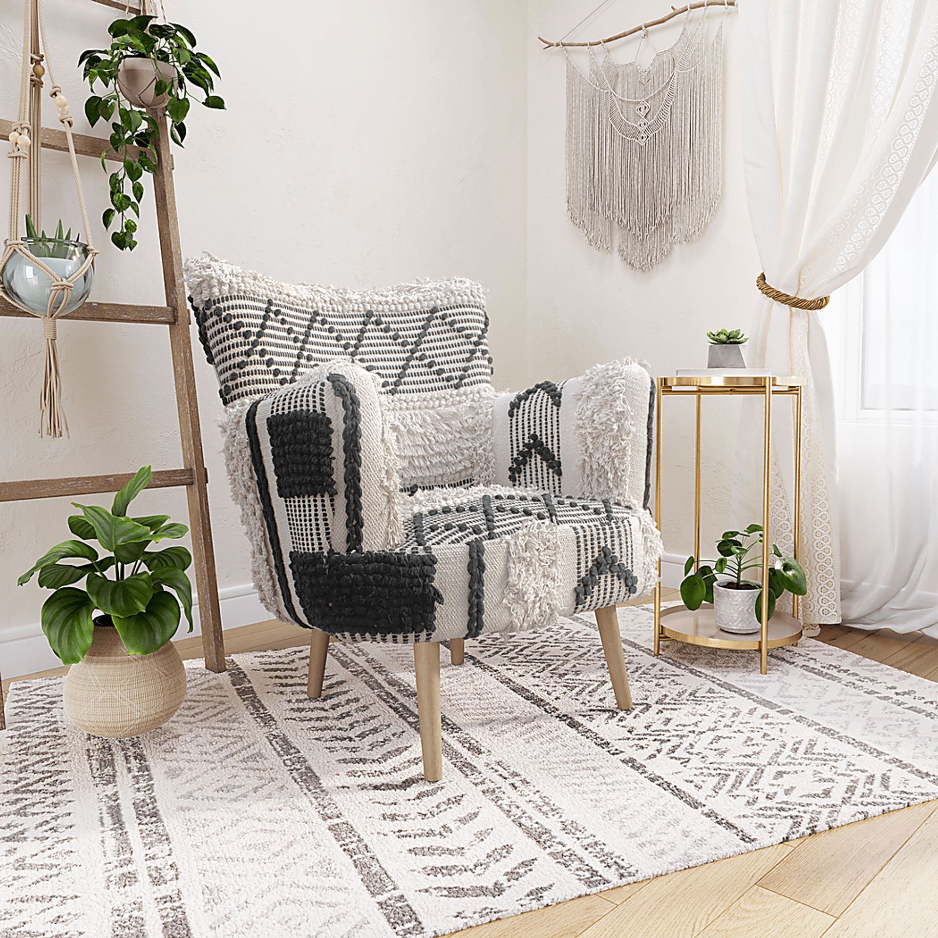 Gulkana White Accent Chair - Image 2