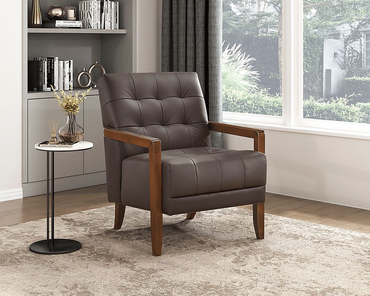 Gulliver Dark Brown Polyester Fabric Accent Chair | Rooms to Go