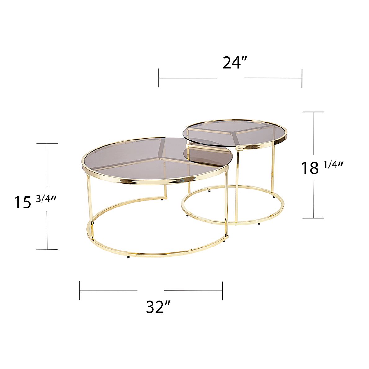 Gumlane Gray Nesting Cocktail Table