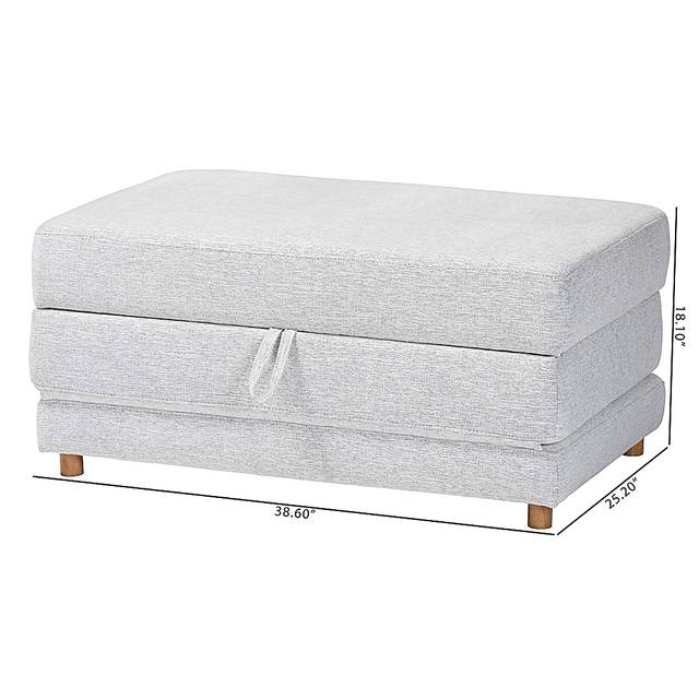 Gumsprings Light Gray Ottoman - Thumbnail - Image 4