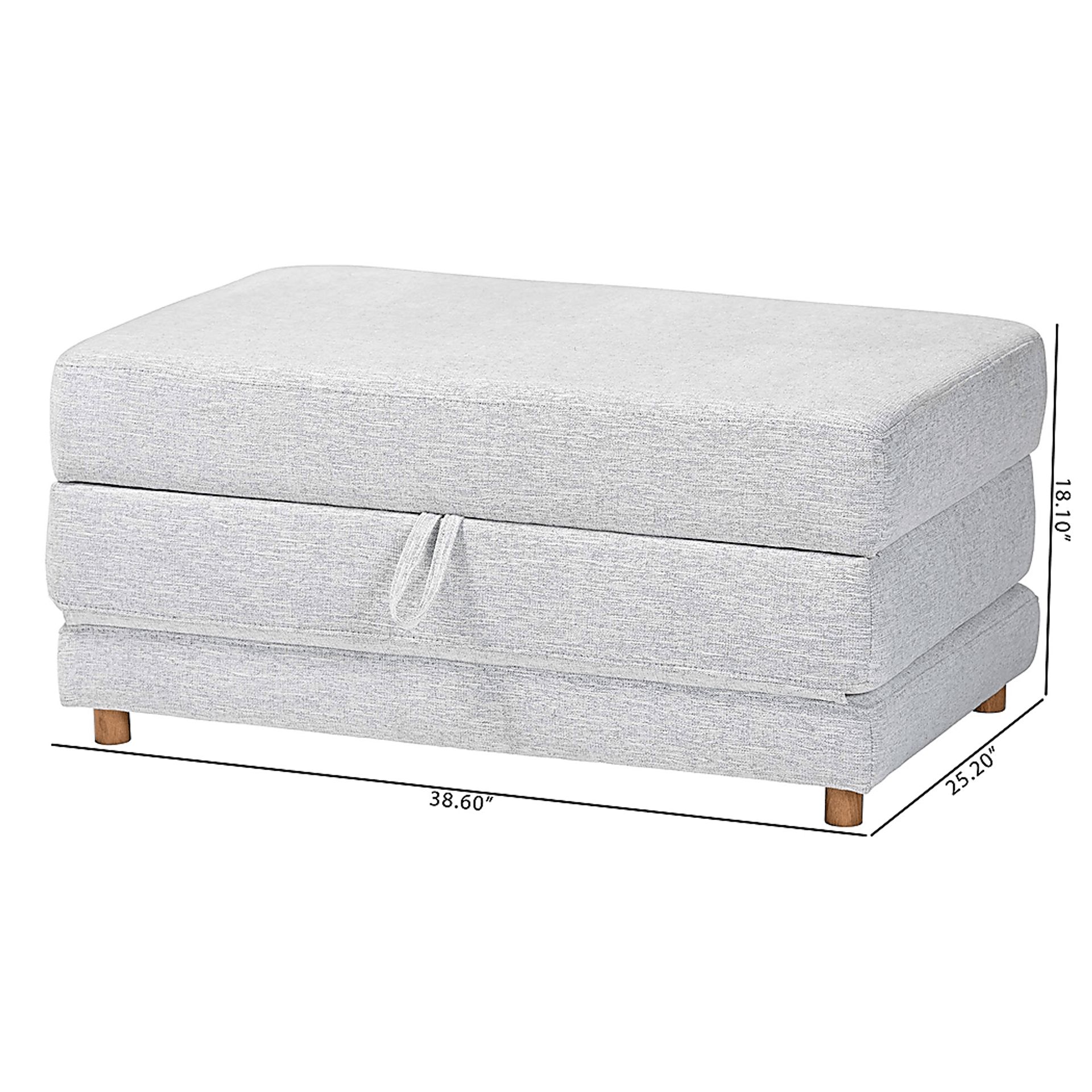 Gumsprings Light Gray Ottoman - Image 4