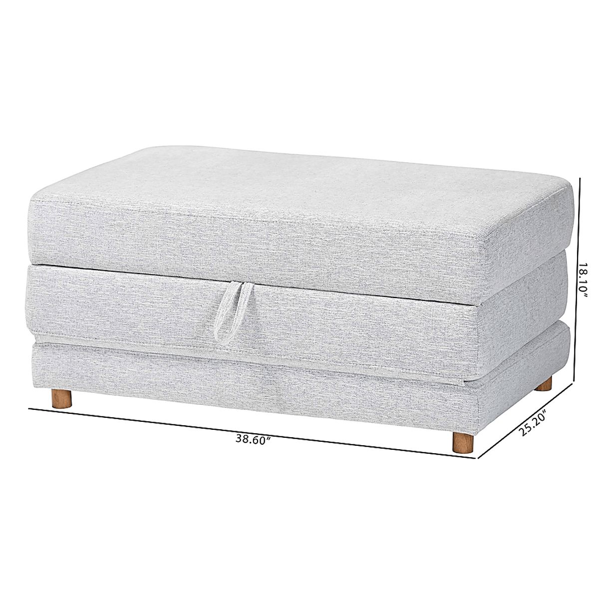 Gumsprings Light Gray Polyester Fabric Ottoman | Rooms to Go