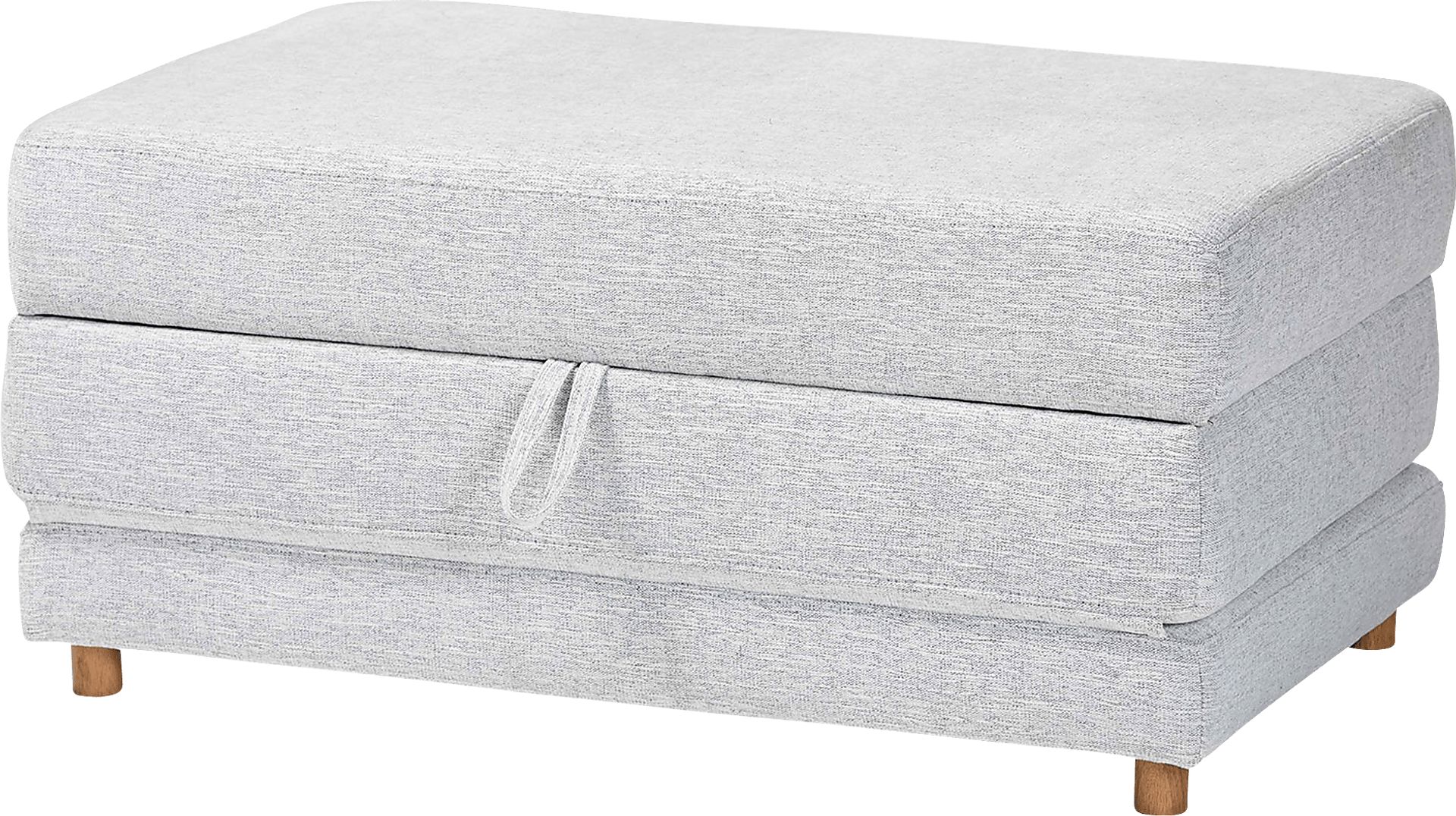 Gumsprings Light Gray Ottoman - Image 1