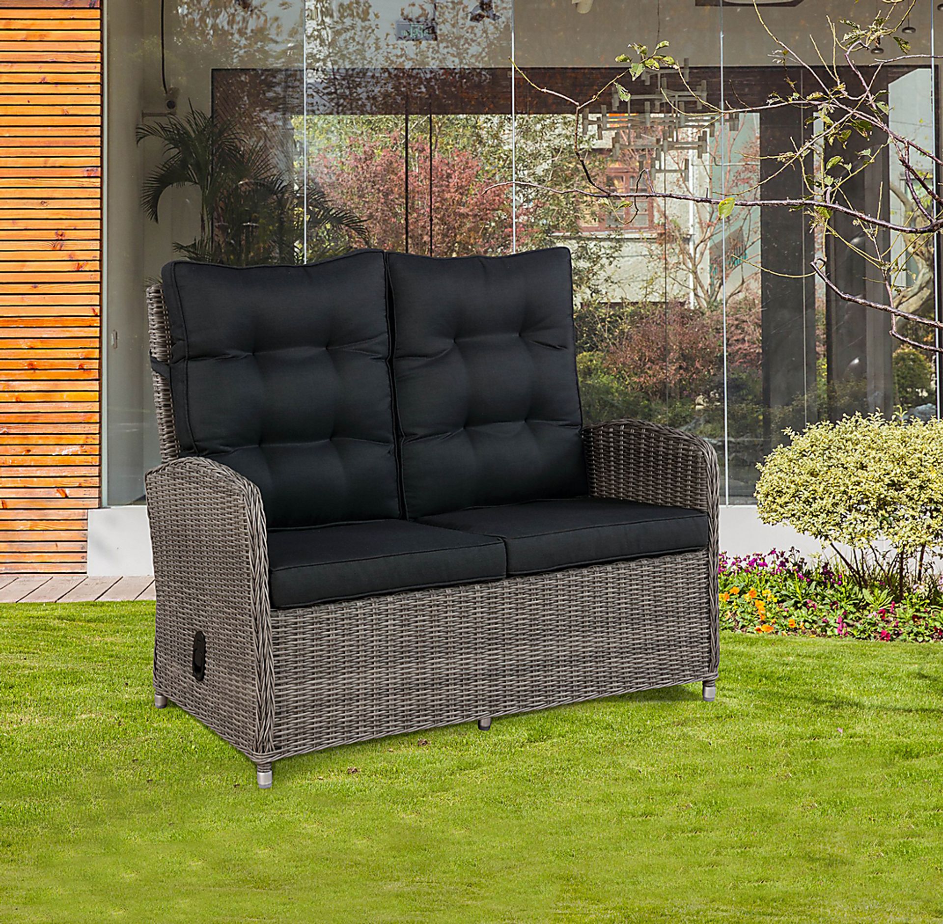 Gumstand Gray Outdoor Loveseat - Image 9