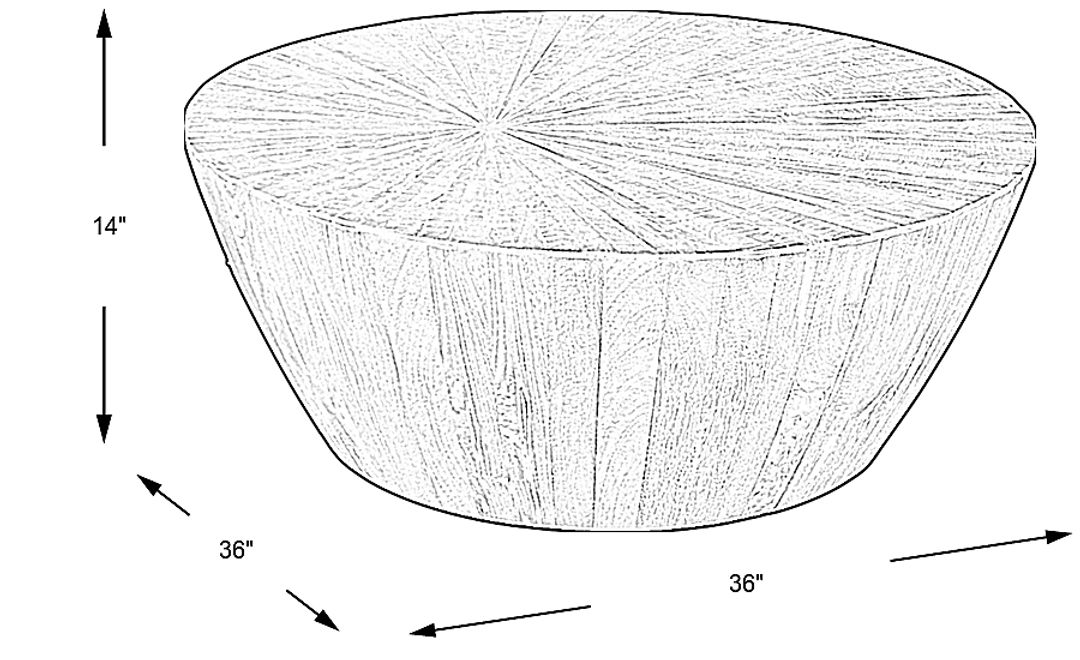 Gunnison Creek Brown Cocktail Table