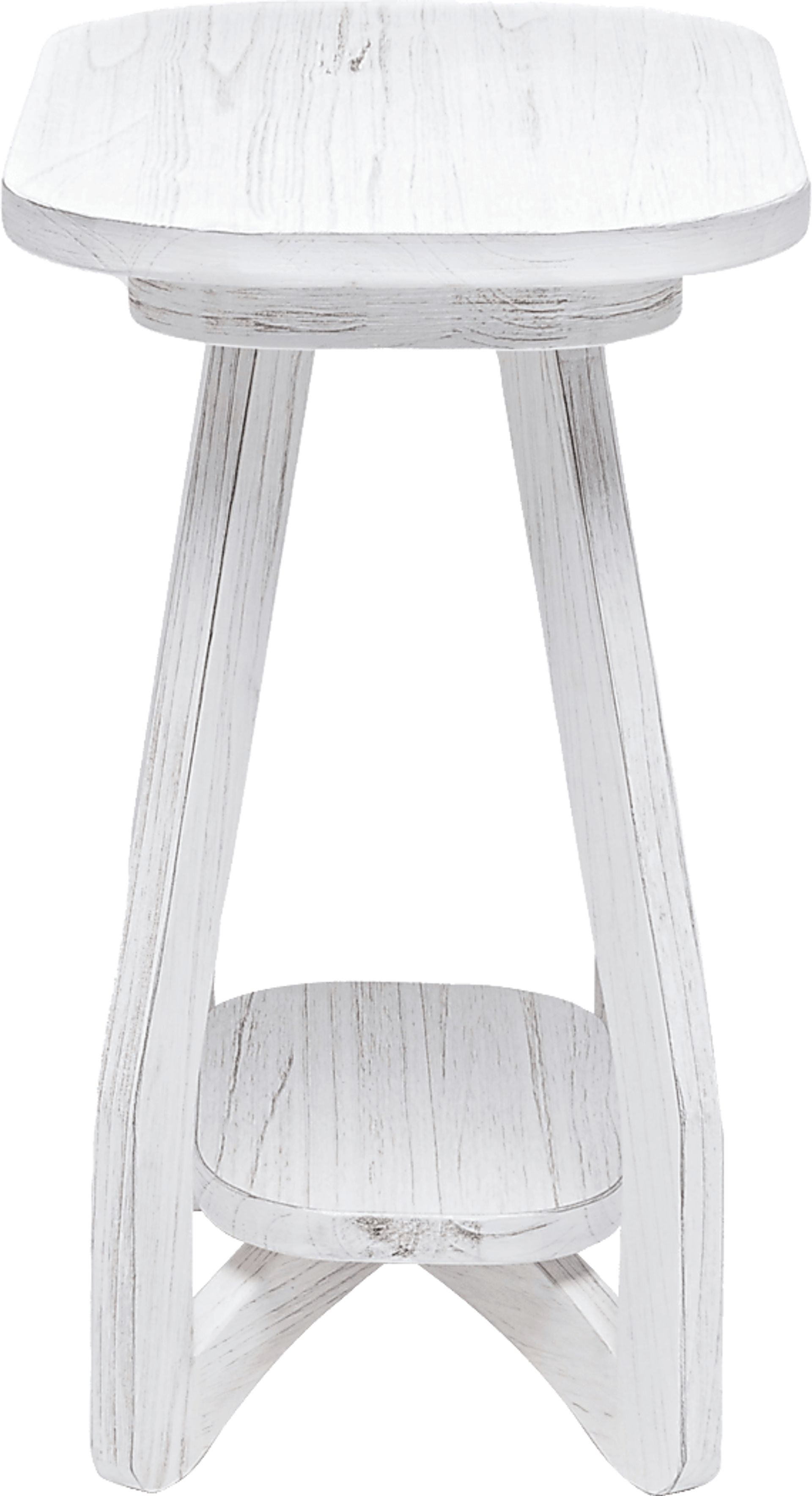 Guoten White Chairside Table - Image 8