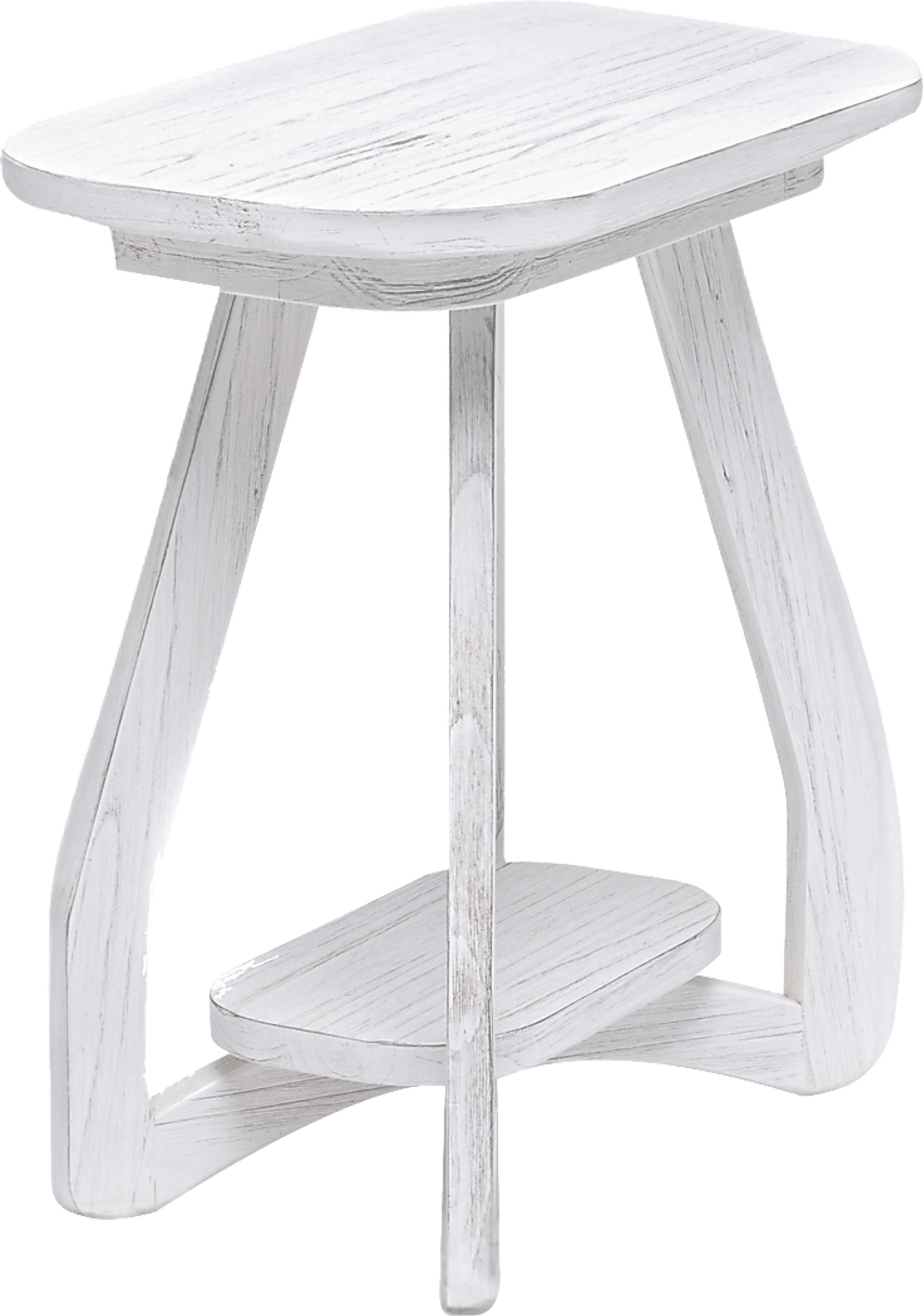 Guoten White Chairside Table - Image 1