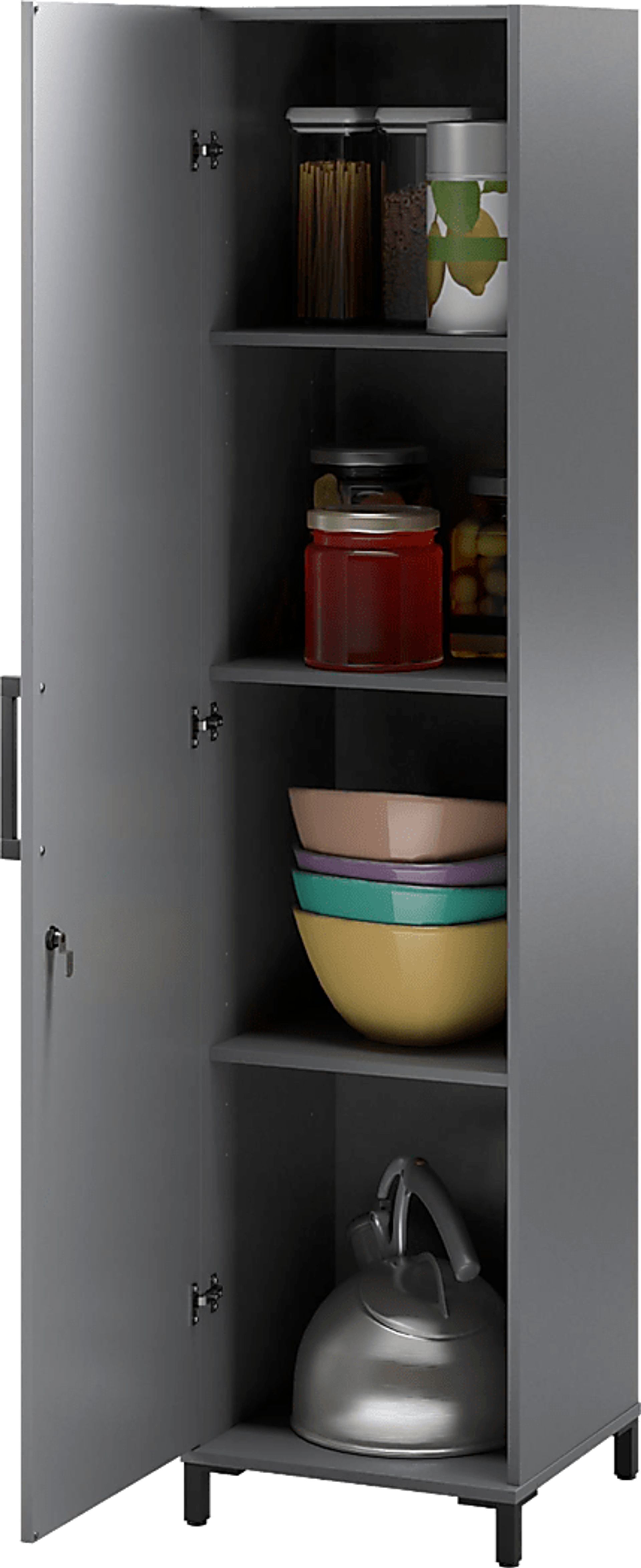 Gurden Gray Garage 1 Door Cabinet - Image 5