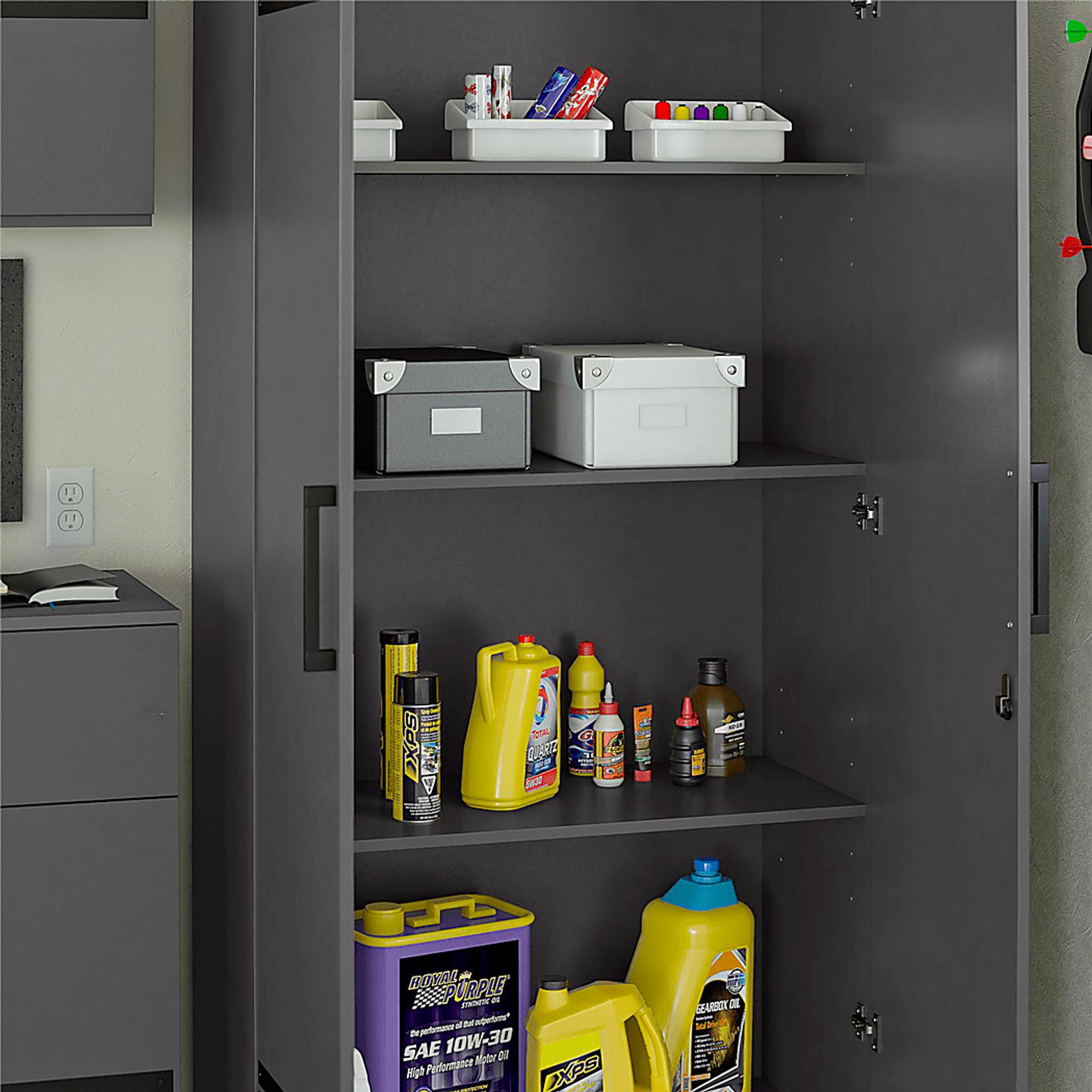 Gurden Gray Garage 2 Door Cabinet - Image 5