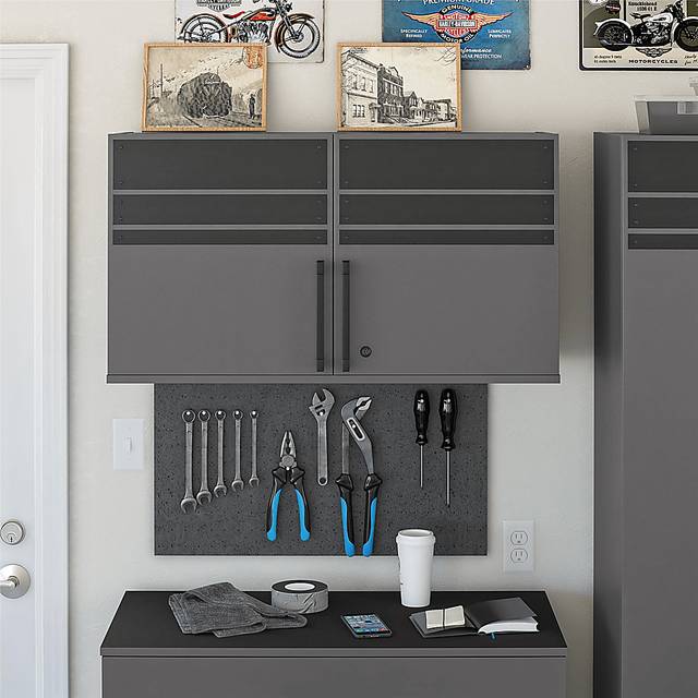 Gurden Gray Garage 2 Door Wall Cabinet - Thumbnail - Image 2