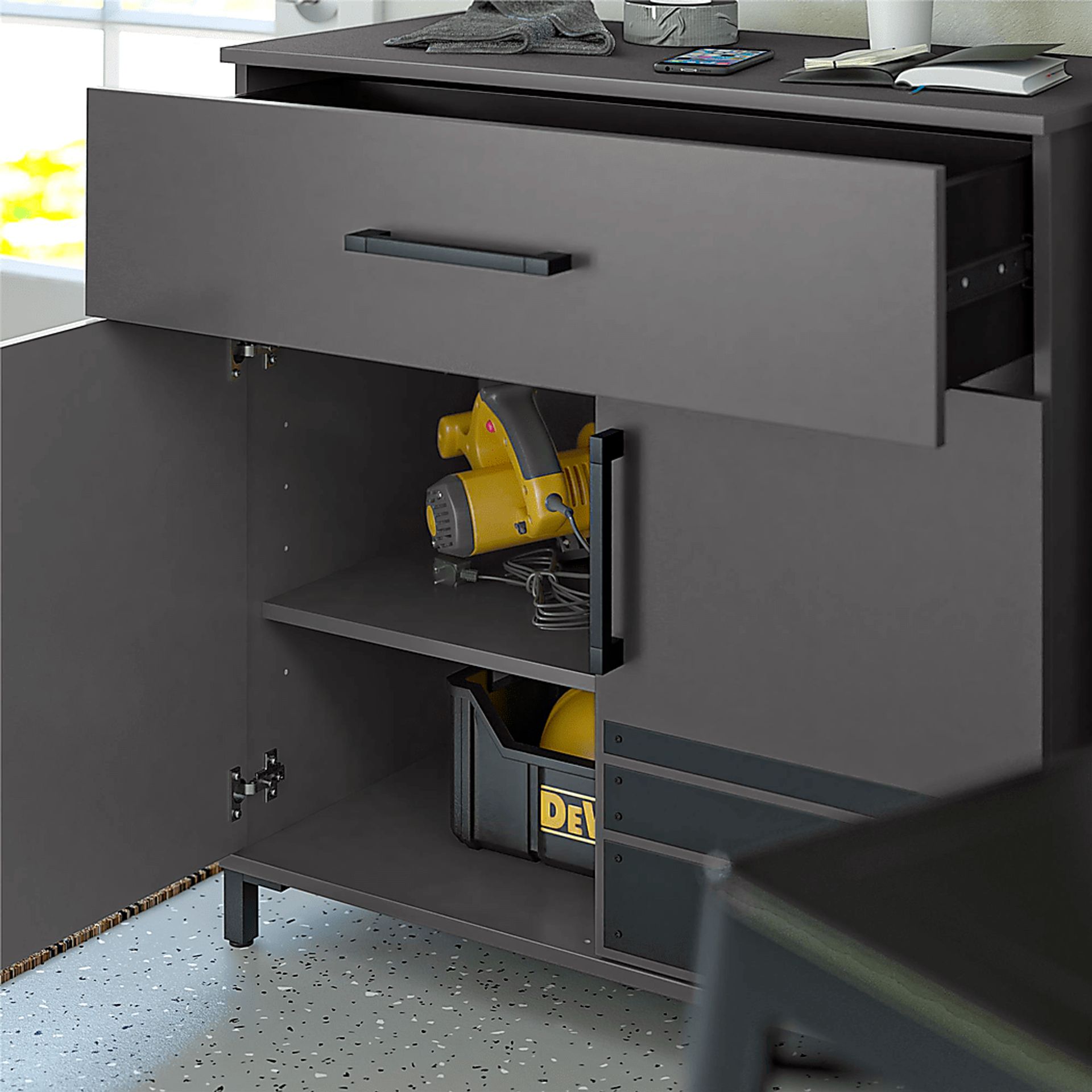 Gurden Gray Garage Cabinet - Image 5
