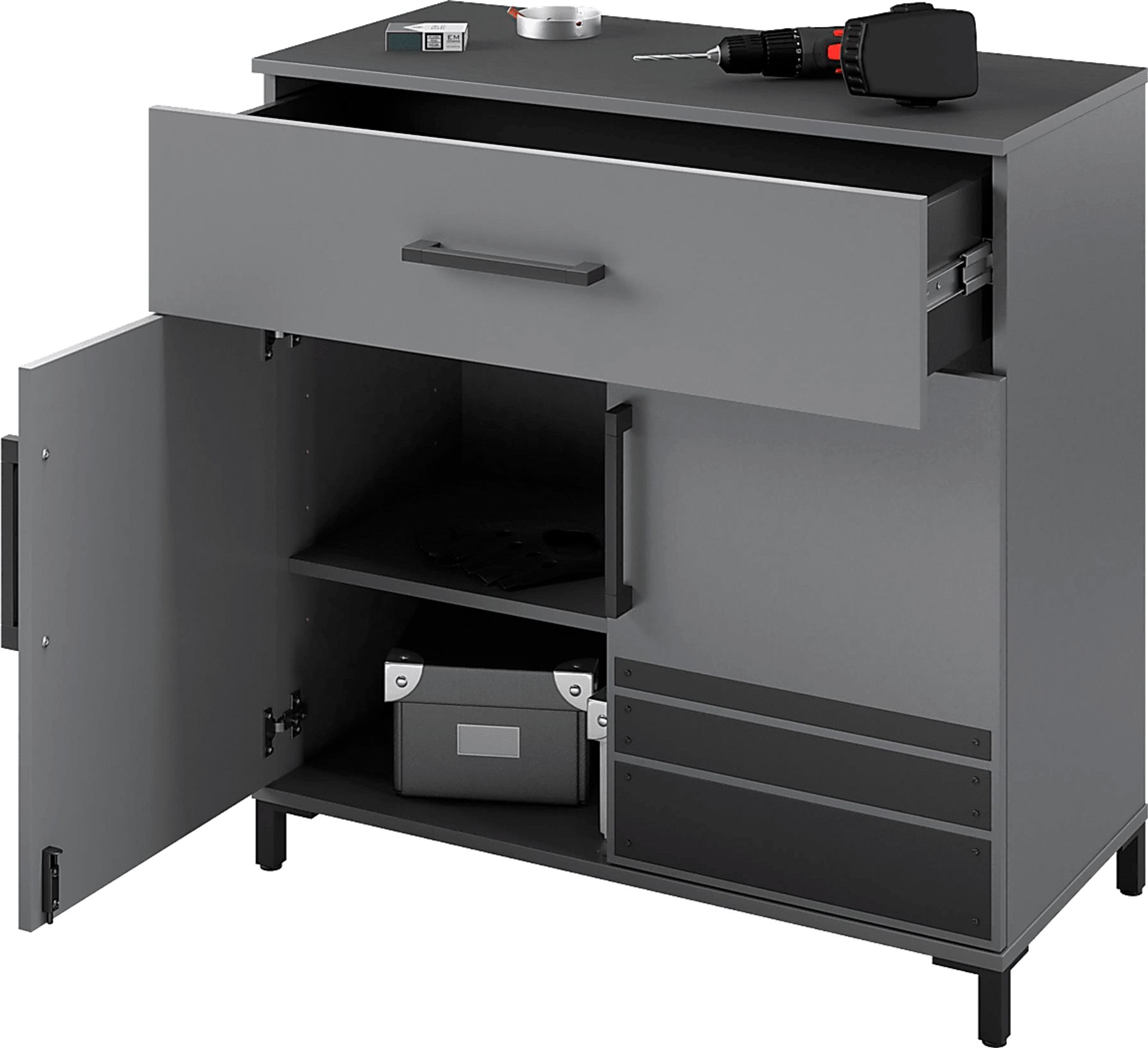 Gurden Gray Garage Cabinet - Image 7